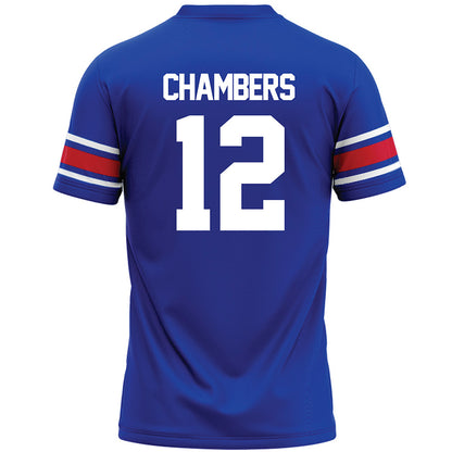 SMU - NCAA Football : Kyron Chambers - Blue Premium Football Jersey-1