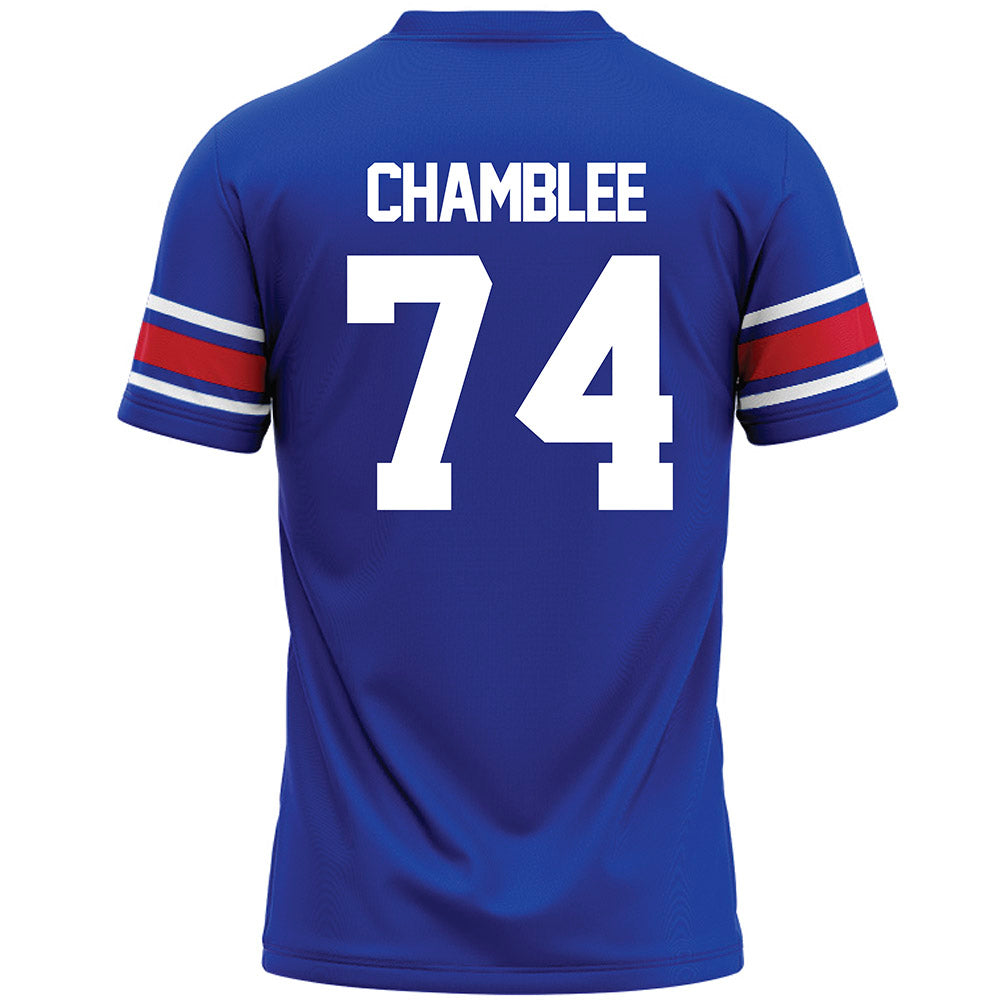 SMU - NCAA Football : Andrew Chamblee - Blue Premium Football Jersey-1