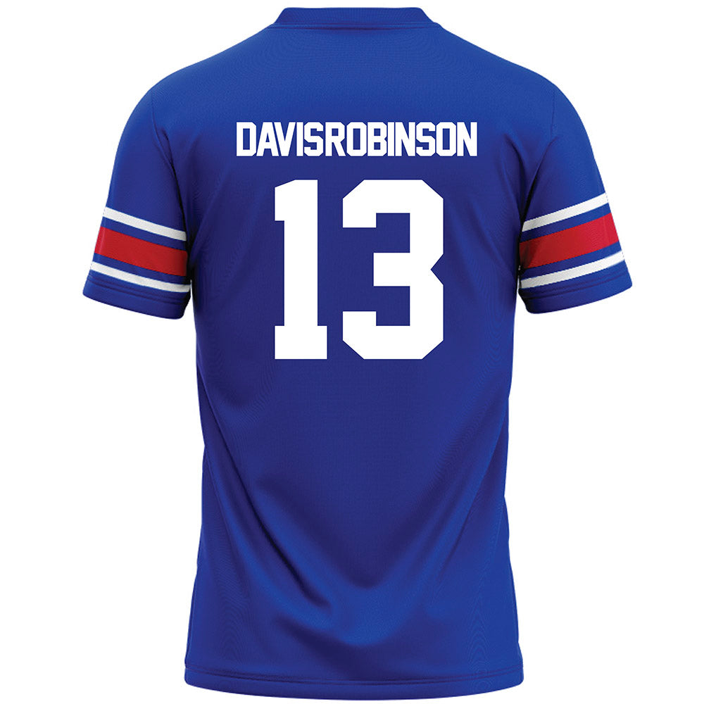 SMU - NCAA Football : Jaelyn Davis-Robinson - Blue Premium Football Jersey-1