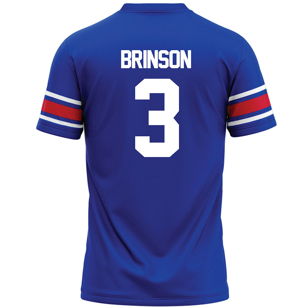 SMU - NCAA Football : Romello Brinson - Blue Premium Football Jersey-1