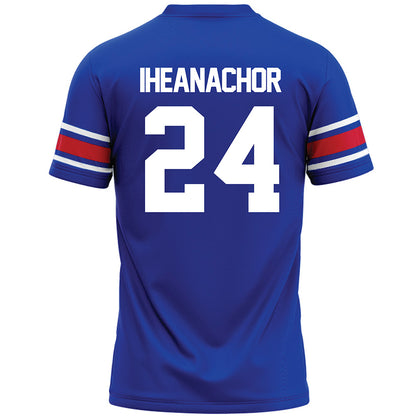 SMU - NCAA Football : Mark Iheanachor - Blue Premium Football Jersey-1