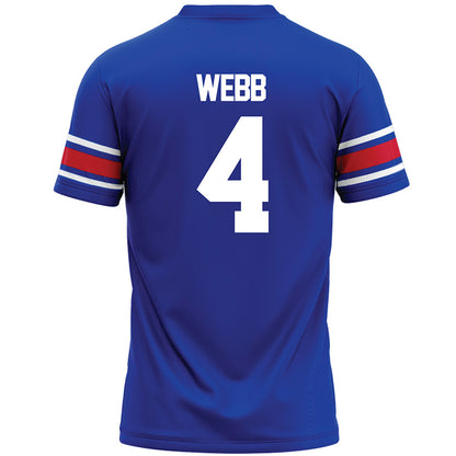 SMU - NCAA Football : Terry Webb - Blue Premium Football Jersey-1