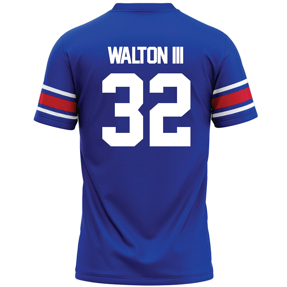 SMU - NCAA Football : Billy Walton III - Blue Premium Football Jersey-1