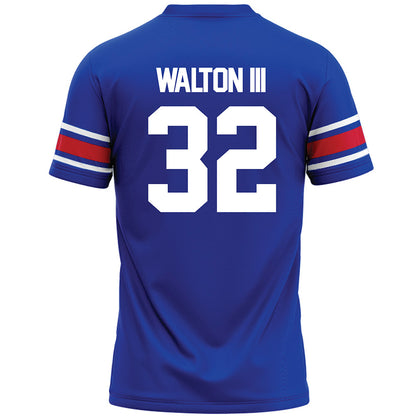 SMU - NCAA Football : Billy Walton III - Blue Premium Football Jersey-1