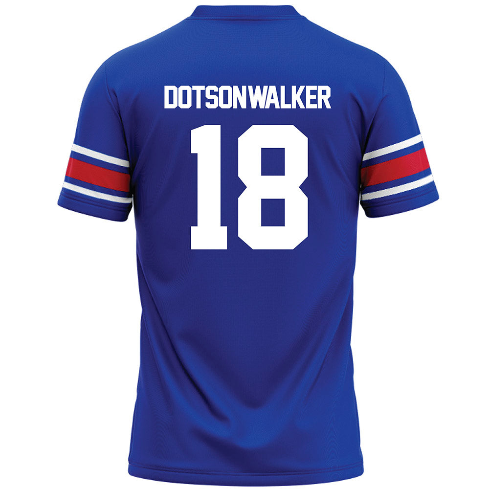 SMU - NCAA Football : Ka'Davion Dotson-Walker - Blue Premium Football Jersey-1