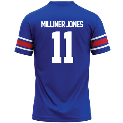 SMU - NCAA Football : Jaden Milliner-Jones - Blue Premium Football Jersey-1
