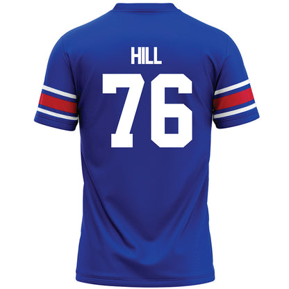 SMU - NCAA Football : Drew Hill - Blue Premium Football Jersey-1