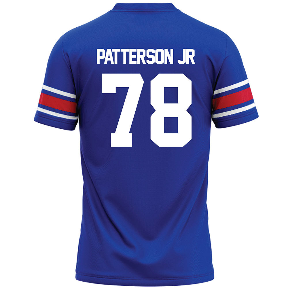 SMU - NCAA Football : Paris Patterson Jr - Blue Premium Football Jersey-1