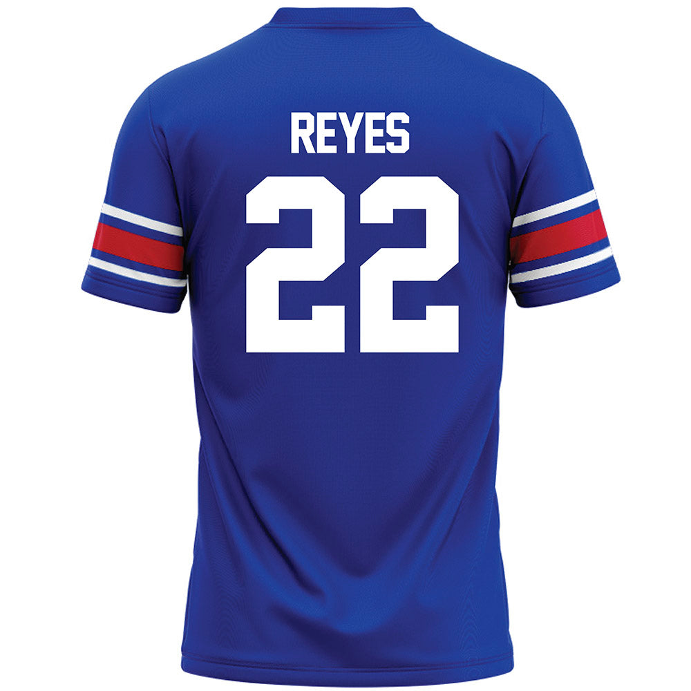 SMU - NCAA Football : Sael Reyes - Blue Premium Football Jersey-1