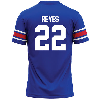 SMU - NCAA Football : Sael Reyes - Blue Premium Football Jersey-1
