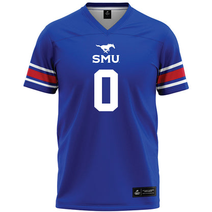 SMU - NCAA Football : Derrick McFall - Blue Premium Football Jersey-0