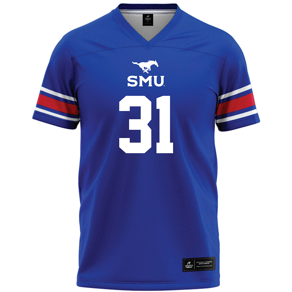 SMU - NCAA Football : Zach Hernandez - Blue Premium Football Jersey-0