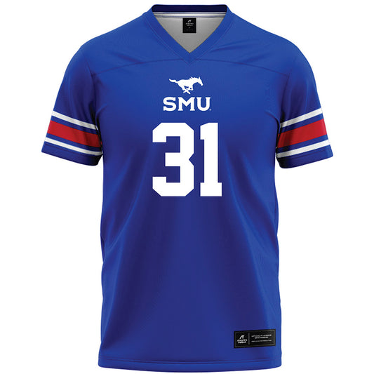 SMU - NCAA Football : Zach Hernandez - Blue Premium Football Jersey-0