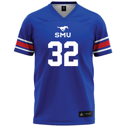 SMU - NCAA Football : Billy Walton III - Blue Premium Football Jersey-0