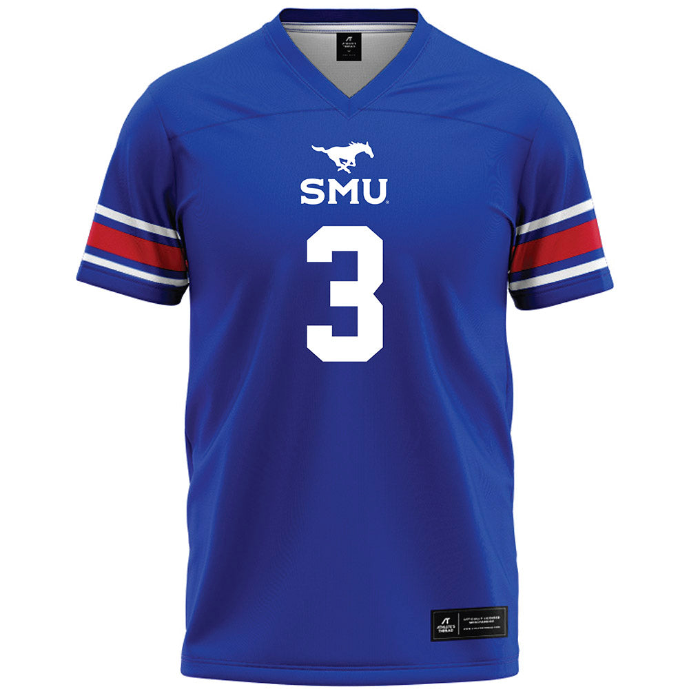SMU - NCAA Football : Romello Brinson - Blue Premium Football Jersey-0
