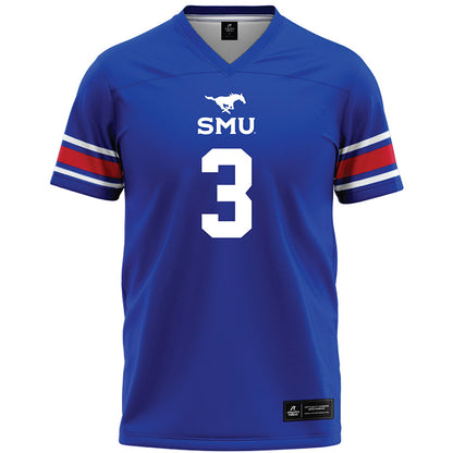 SMU - NCAA Football : Romello Brinson - Blue Premium Football Jersey-0