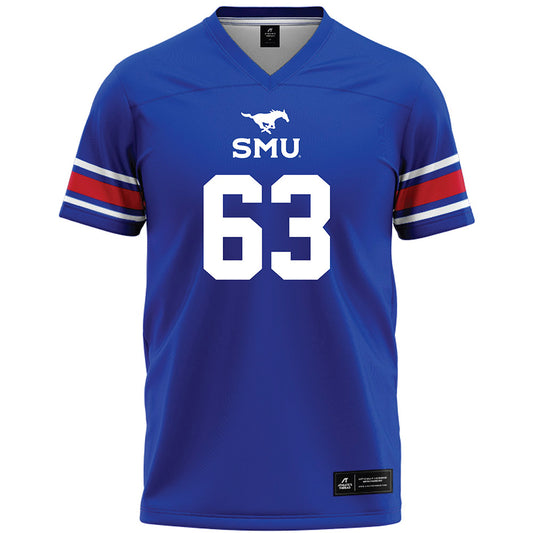 SMU - NCAA Football : Addison Nichols - Blue Premium Football Jersey-0