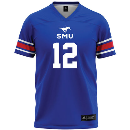 SMU - NCAA Football : Kyron Chambers - Blue Premium Football Jersey-0