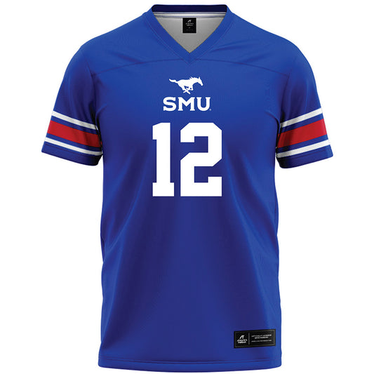 SMU - NCAA Football : Kyron Chambers - Blue Premium Football Jersey-0