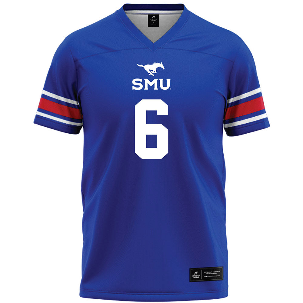 SMU - NCAA Football : Chris Johnson Jr. - Blue Premium Football Jersey-0