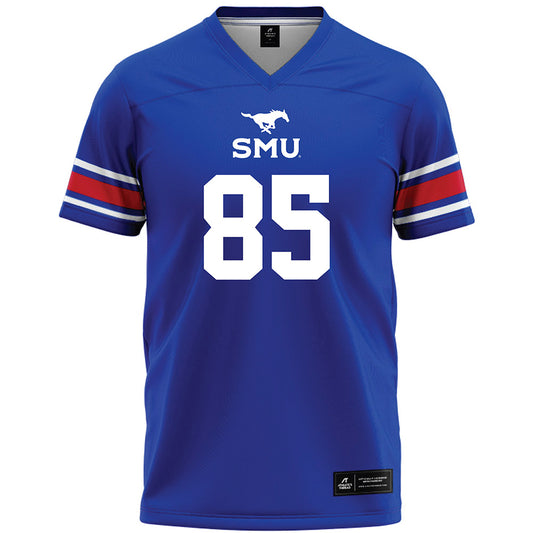 SMU - NCAA Football : James Larson - Blue Premium Football Jersey-0