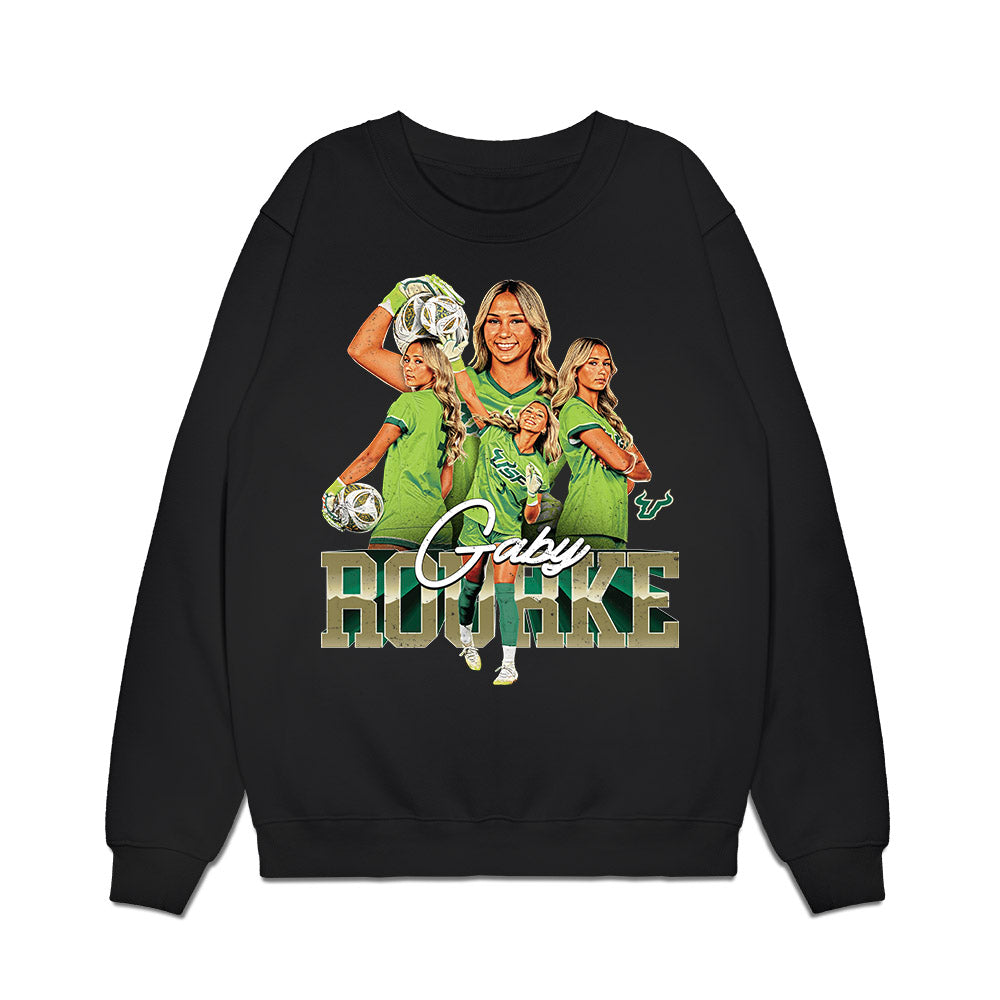 USF - NCAA Women's Soccer : Gaby Rourke - Collage Premium Crewneck Sweatshirt-0