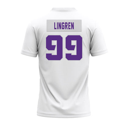 TCU - NCAA Football : Connor Lingren - White Premium Football Jersey-1