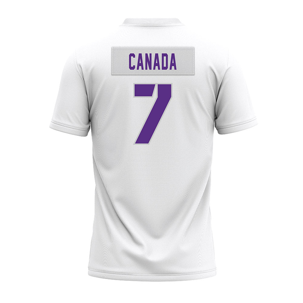 TCU - NCAA Football : Channing Canada - White Premium Football Jersey-1