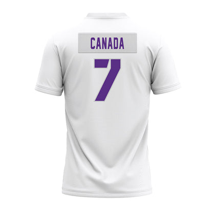 TCU - NCAA Football : Channing Canada - White Premium Football Jersey-1
