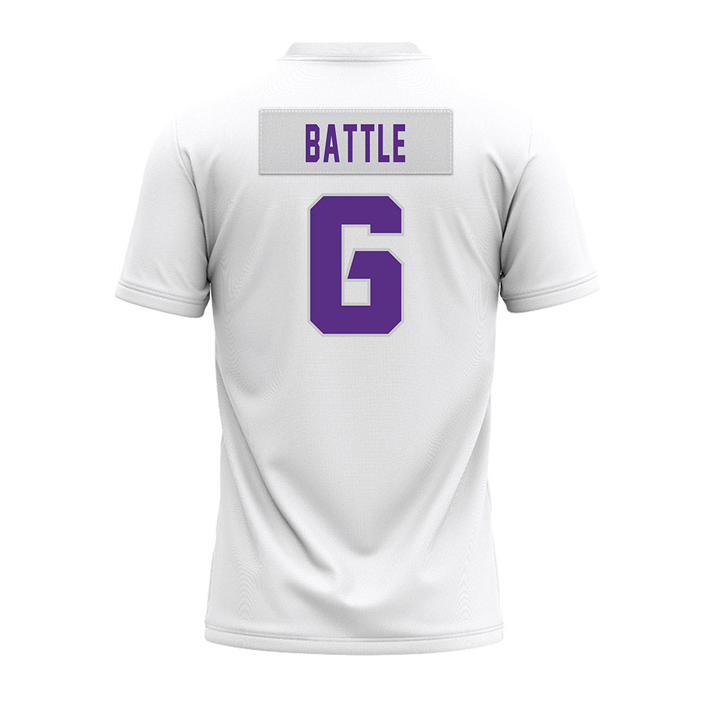 TCU - NCAA Football : Trent Battle - White Premium Football Jersey-1