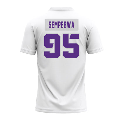 TCU - NCAA Football : Caleb Sempebwa - White Premium Football Jersey-1