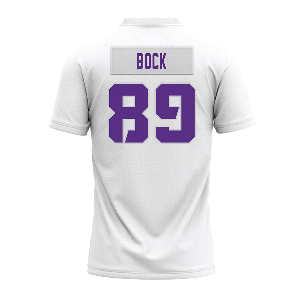 TCU - NCAA Football : Jake Bock - White Premium Football Jersey-1