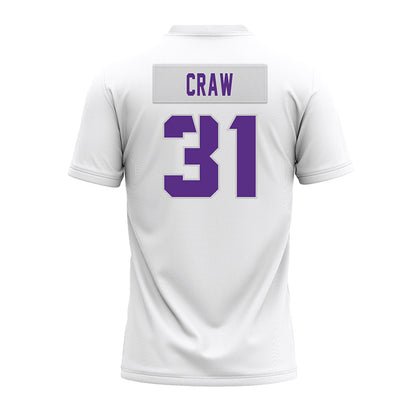 TCU - NCAA Football : Ethan Craw - White Premium Football Jersey-1