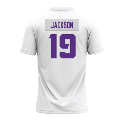 TCU - NCAA Football : Kylin Jackson - White Premium Football Jersey-1