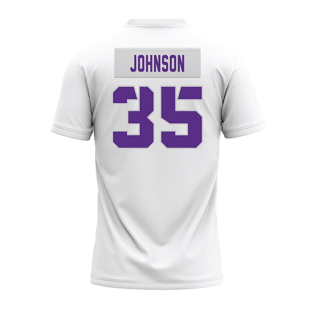 TCU - NCAA Football : Tristan Johnson - White Premium Football Jersey-1