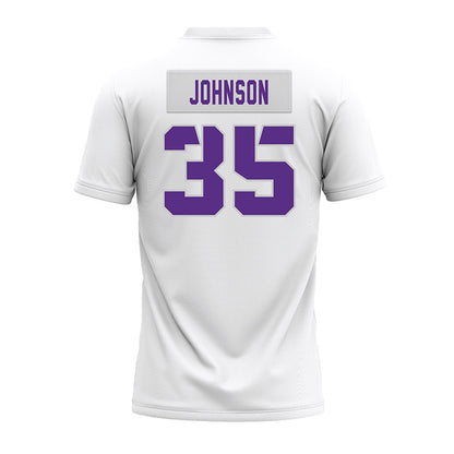 TCU - NCAA Football : Tristan Johnson - White Premium Football Jersey-1