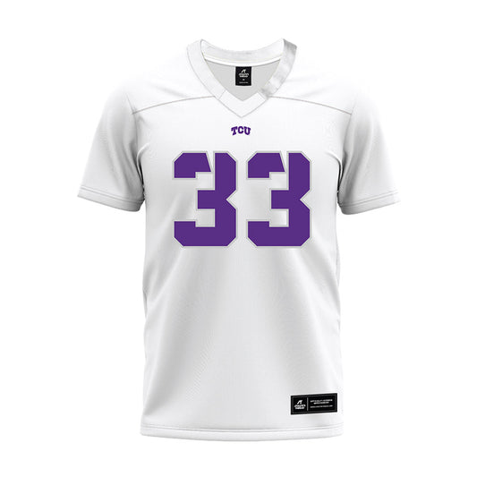 TCU - NCAA Football : Maxwell Carroll - White Premium Football Jersey-0
