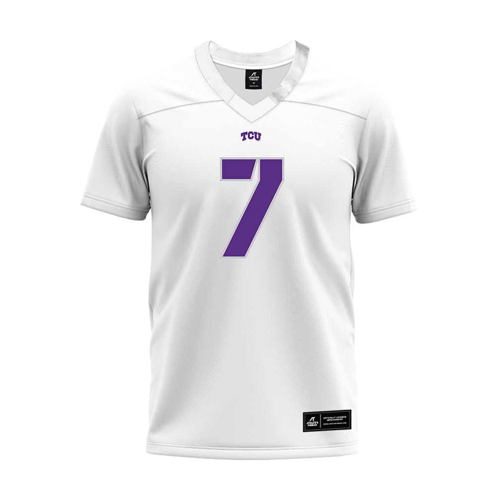 TCU - NCAA Football : Channing Canada - White Premium Football Jersey-0