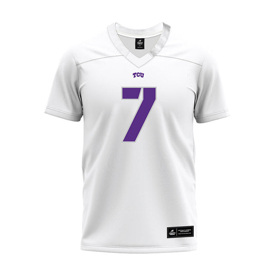 TCU - NCAA Football : Channing Canada - White Premium Football Jersey-0