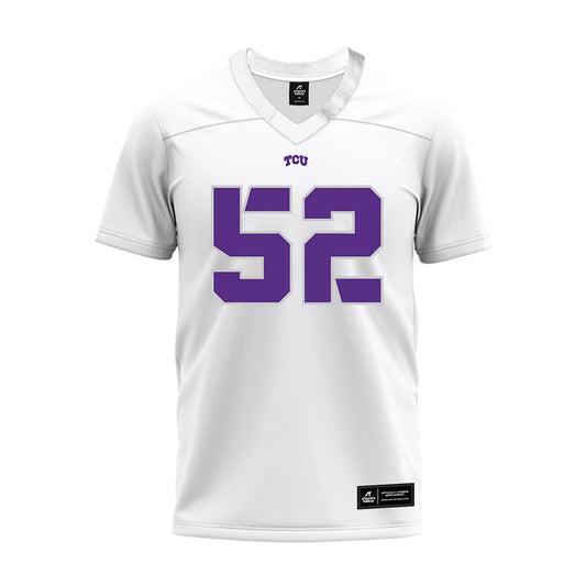 TCU - NCAA Football : Blake Robinett - White Premium Football Jersey-0