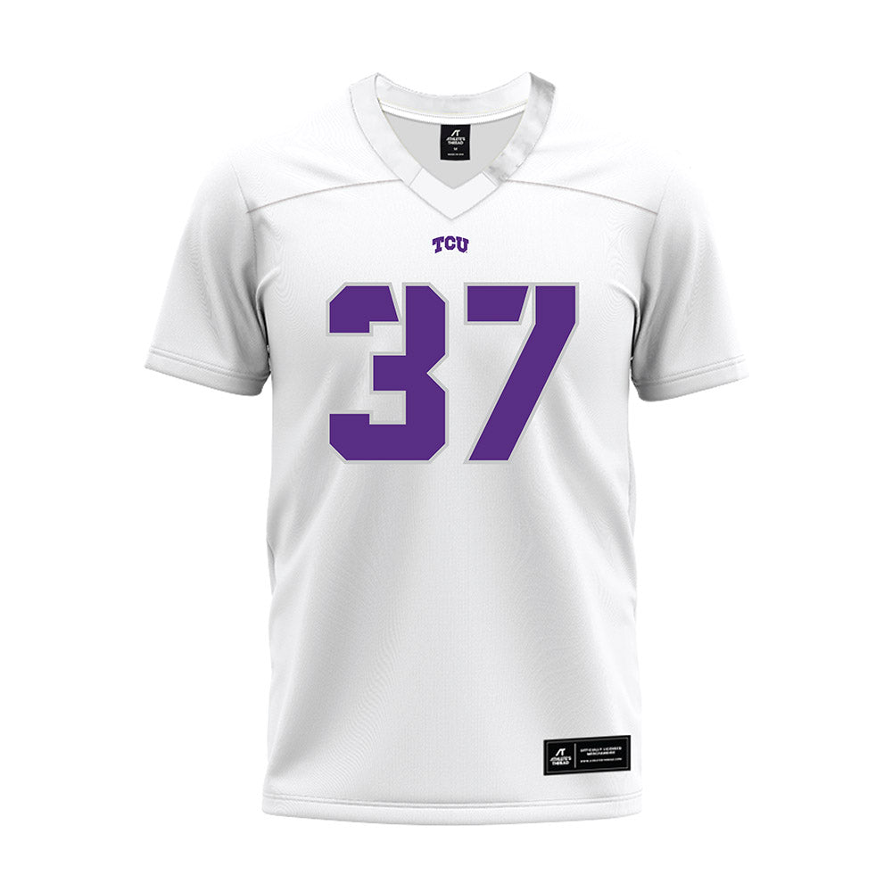 TCU - NCAA Football : Hudson Hooper - White Premium Football Jersey-0