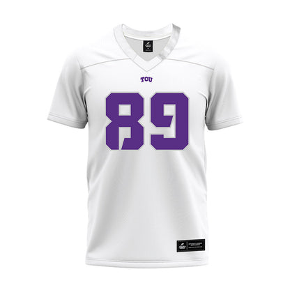 TCU - NCAA Football : Jake Bock - White Premium Football Jersey-0