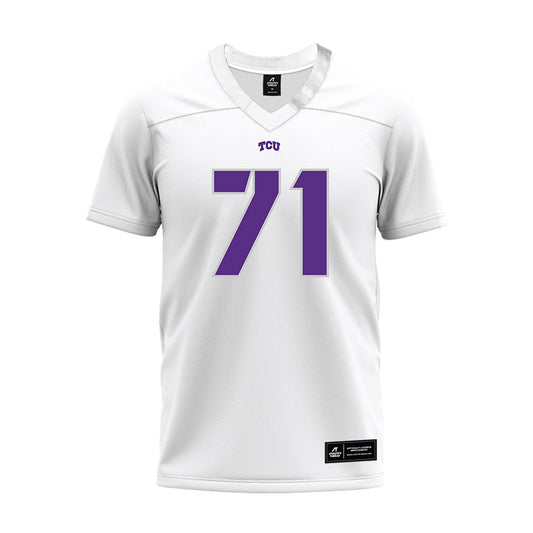 TCU - NCAA Football : Creece Brister - White Premium Football Jersey-0