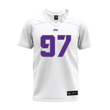 TCU - NCAA Football : Paul Oyewale - White Premium Football Jersey-0