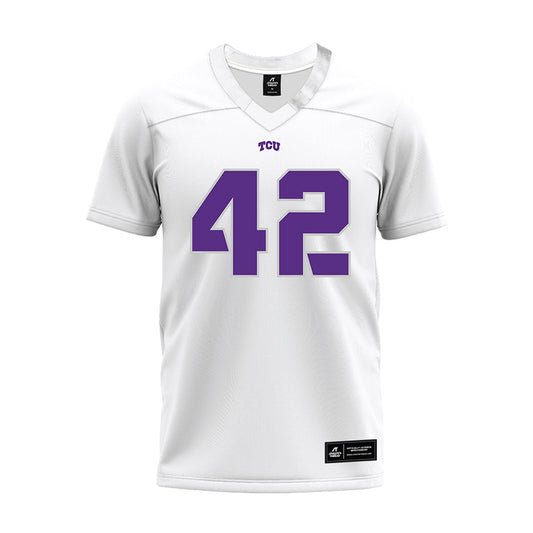 TCU - NCAA Football : Sebastian Peterson - White Premium Football Jersey-0