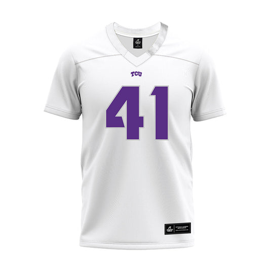 TCU - NCAA Football : Caleb Cortez - White Premium Football Jersey-0