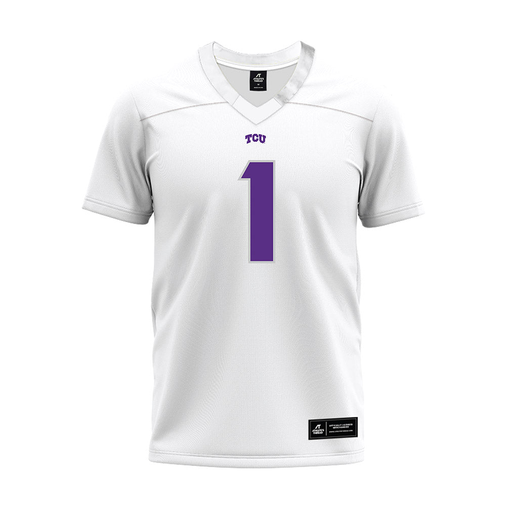 TCU - NCAA Football : Austin Jordan - White Premium Football Jersey-0