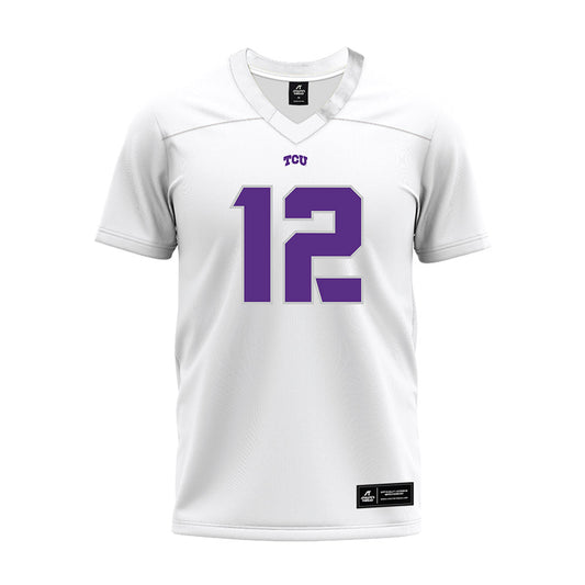 TCU - NCAA Football : David Potter - White Premium Football Jersey-0