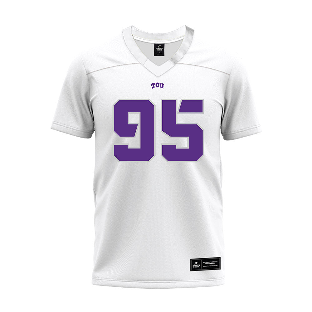 TCU - NCAA Football : Caleb Sempebwa - White Premium Football Jersey-0