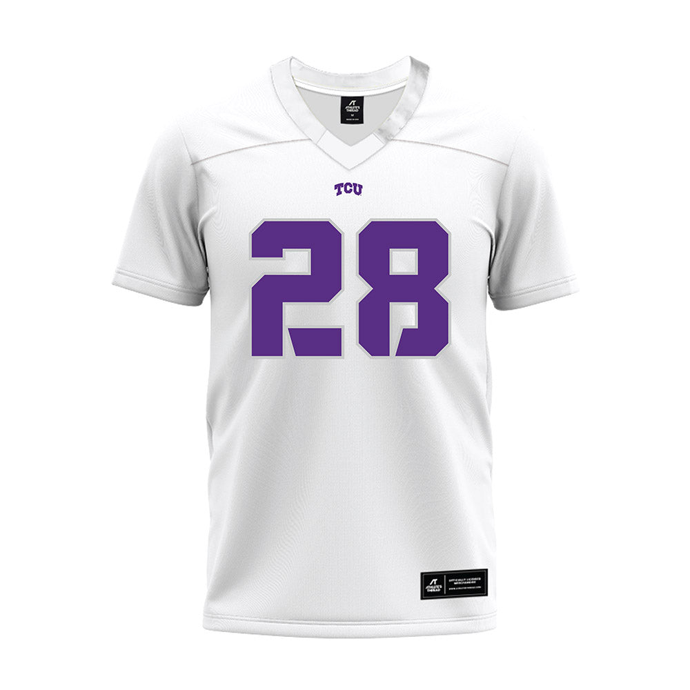 TCU - NCAA Football : Micah Strickland - White Premium Football Jersey-0
